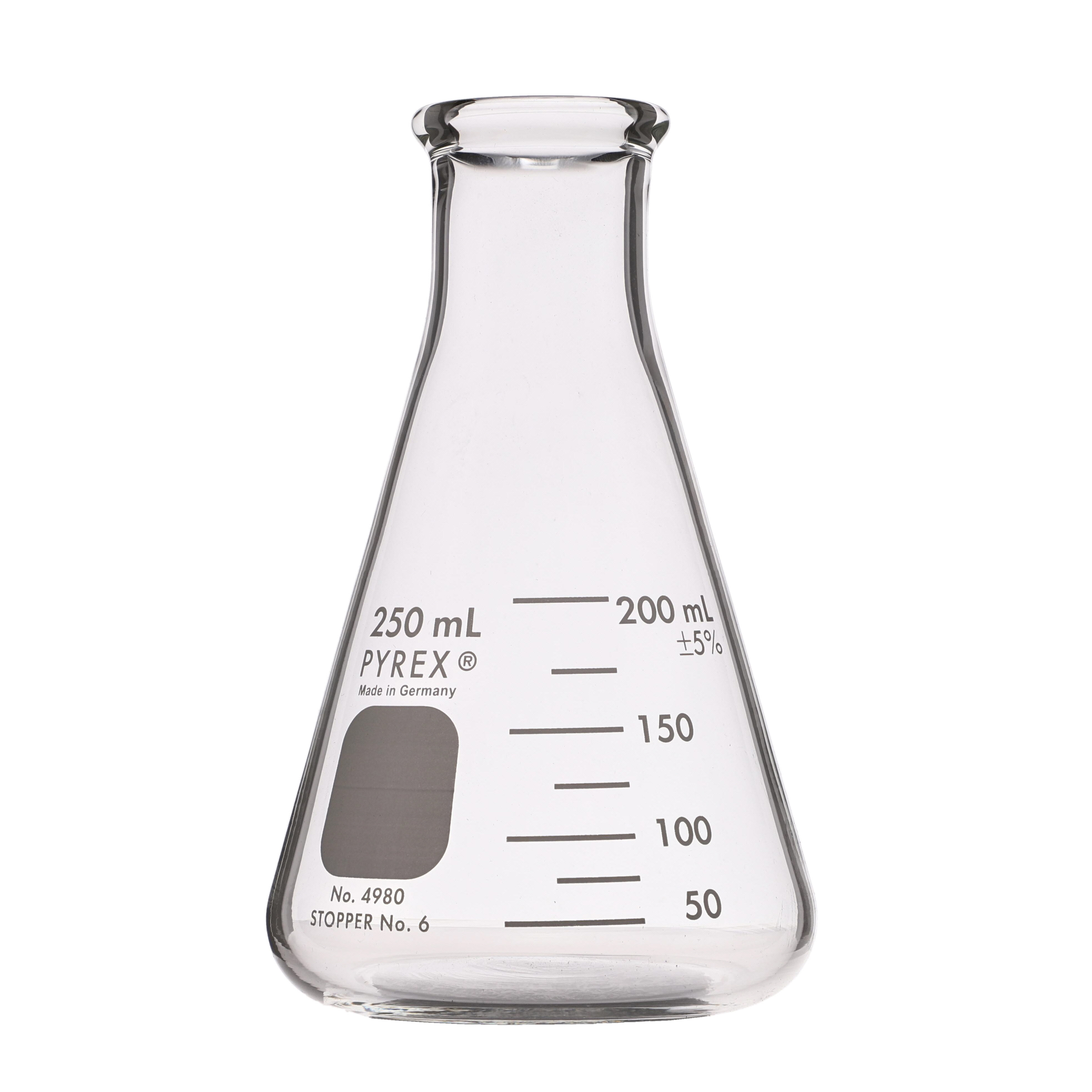 Cp052994ab Pyrex® Heavy Duty Narrow Mouth Conical Flask 250ml Pack Of 12 Findel 3396